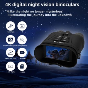 Z.T. Digital Night Vision Binoculars, 4K Video, 40MP Photo, 600m Range, 5000mAh Battery, 3 inch Screen