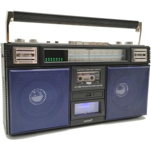 Vintage Boombox Stereo Radio Micro SD Player